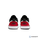 Pandabuy Air Jordan 1 Low 'Brushstroke Swoosh - Noir Rouge'