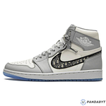 Pandabuy Dior x Air Jordan 1 High OG 'White Wolf Grey'