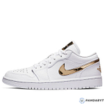 Pandabuy Air Jordan 1 Retro Low 'White Metallic Gold'