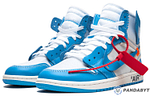 Zapatillas de baloncesto Air Jordan 1 Retro High OG de Off-White x UNC de Pandabuy