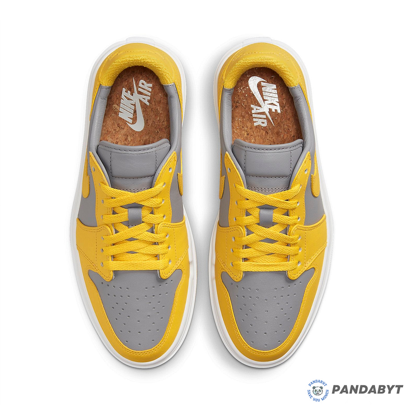 Pandabuy Air Jordan 1 Elevate Low 'Cement Grey Varsity Maize'