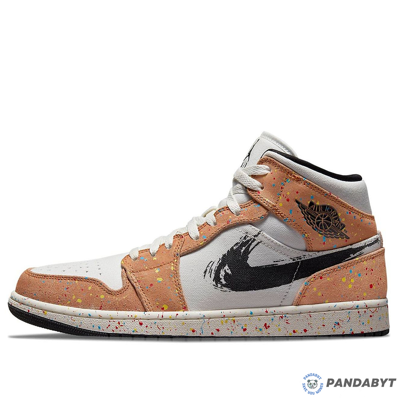 Pandabuy Air Jordan 1 Mid SE 'Rozpryski farby w kształcie pociągnięć pędzla'