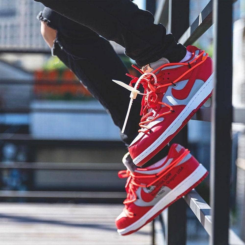 Off-White X Nike Dunk Low 'University Red'