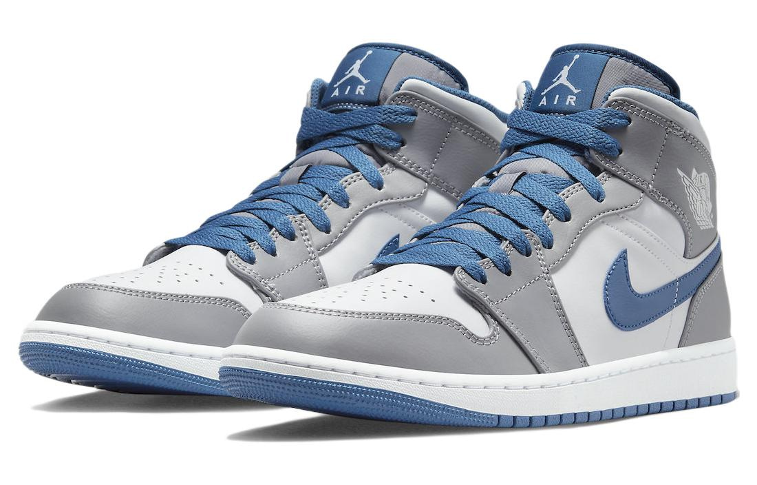 Air Jordan 1 Mid 'Cement Grey True Blue'