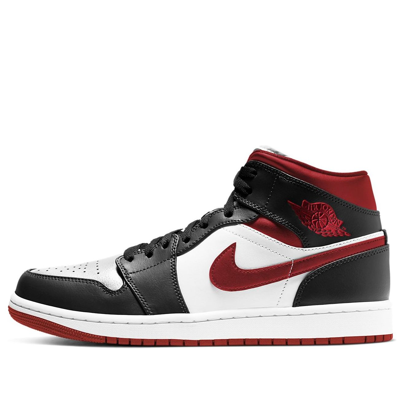 Air Jordan 1 Mid 'Black White Gym Red'