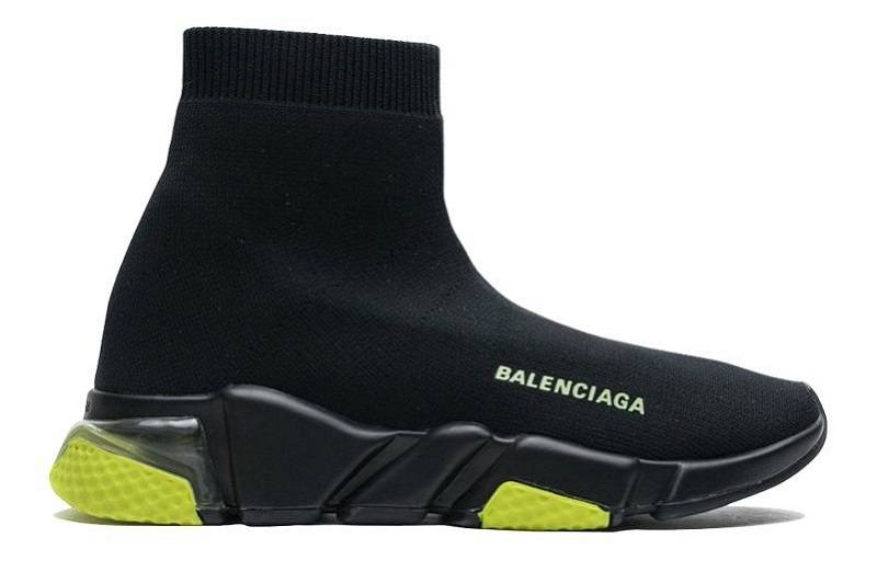 Balenciaga Speed Clear Sole "Preto/Amarelo Off-White Fluo"