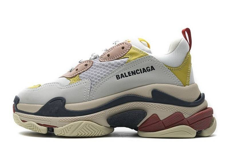 Balenciaga Triple S &Quot;Black Yell Off-White Pink&Quot;