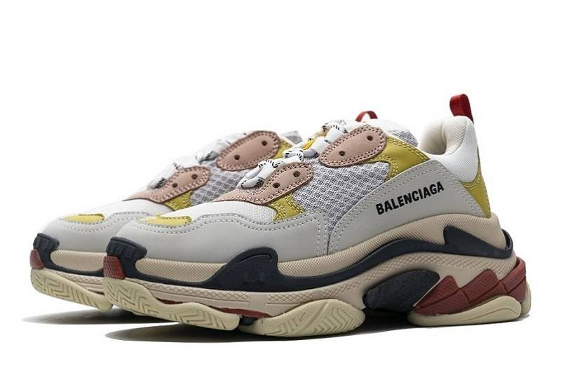 Balenciaga Triple S &Quot;Black Yell Off-White Pink&Quot;