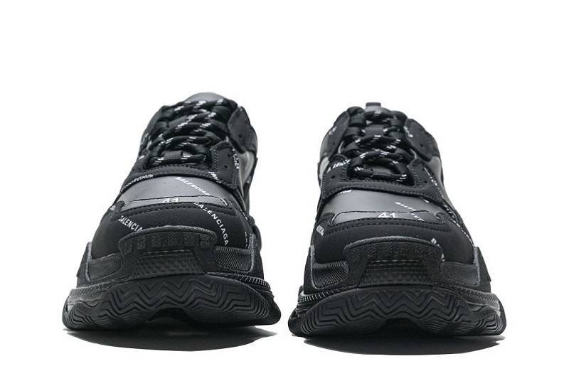 Balenciaga Triple S Allover Logo &Quot;Black&Quot;