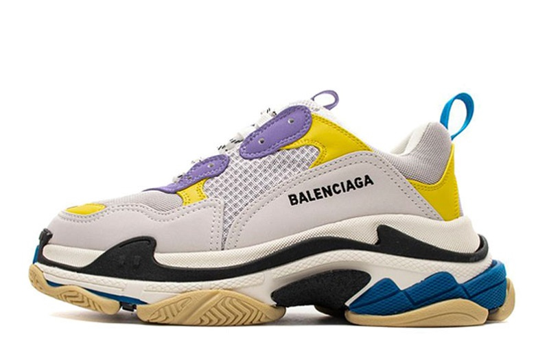 Balenciaga Triple S Retro Sneakers „Trend Lila/Gelb Off-White“