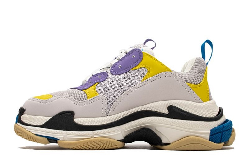 Balenciaga Triple S Retro Sneakers &Quot;Trend Purple/Yell Off-White&Quot;