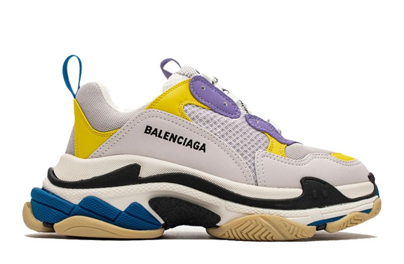 Balenciaga Triple S Retro Sneakers &Quot;Trend Purple/Yell Off-White&Quot;