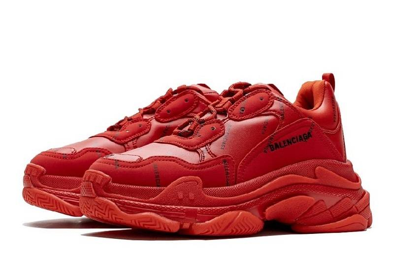 Balenciaga Triple S &Quot;Letter Bright Red&Quot;