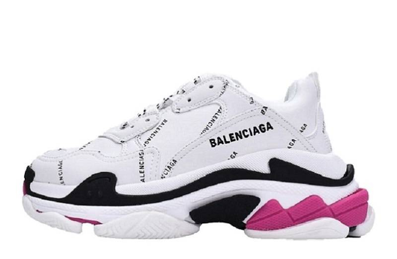 Balenciaga Triple S „Buchstabe Weiß Rose Rot“