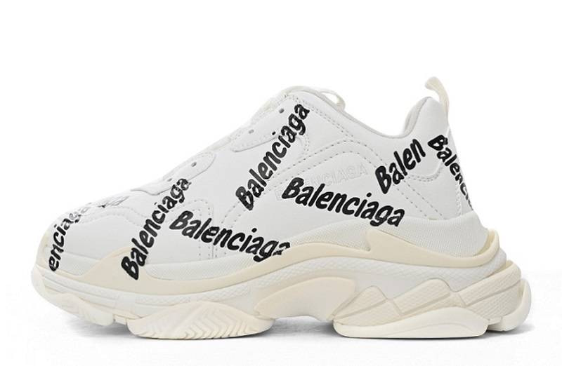 Balenciaga Triple S Wmns Logotype Sneaker &Quot;White&Quot;