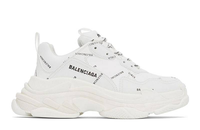 Balenciaga Triple S Allover Logo "Bianco"