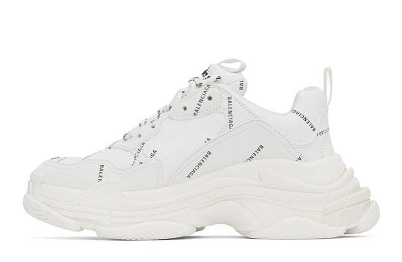 Balenciaga Triple S Allover Logo &Quot;White&Quot;