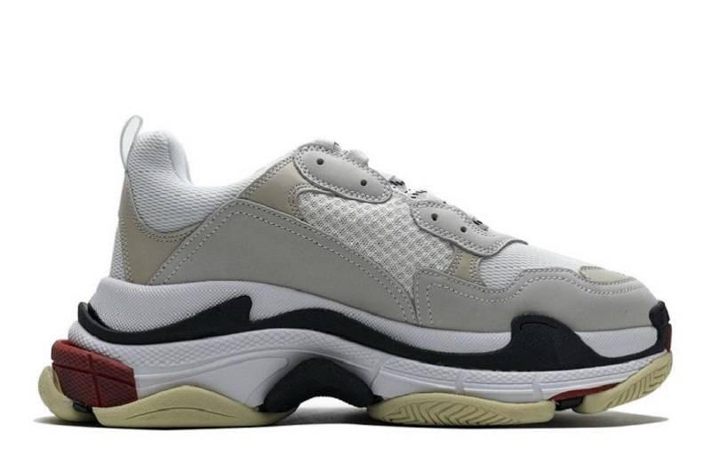 Balenciaga Triple S &Quot;White Dark Grey Red&Quot;