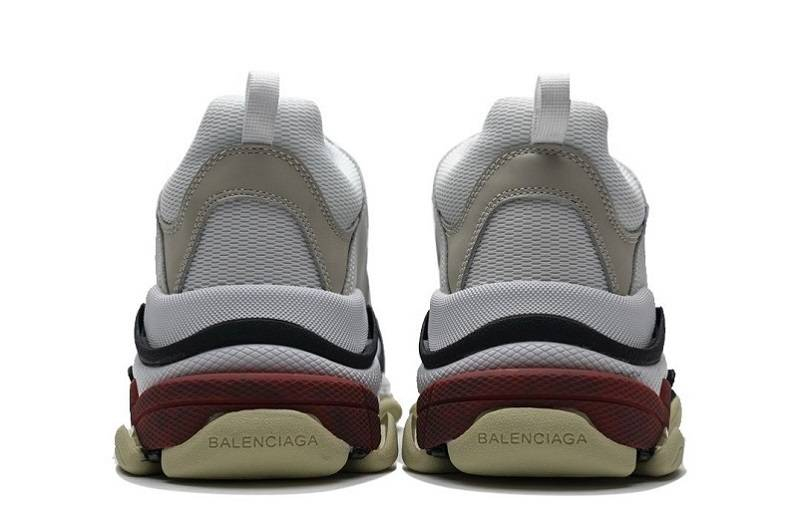 Balenciaga Triple S &Quot;White Dark Grey Red&Quot;