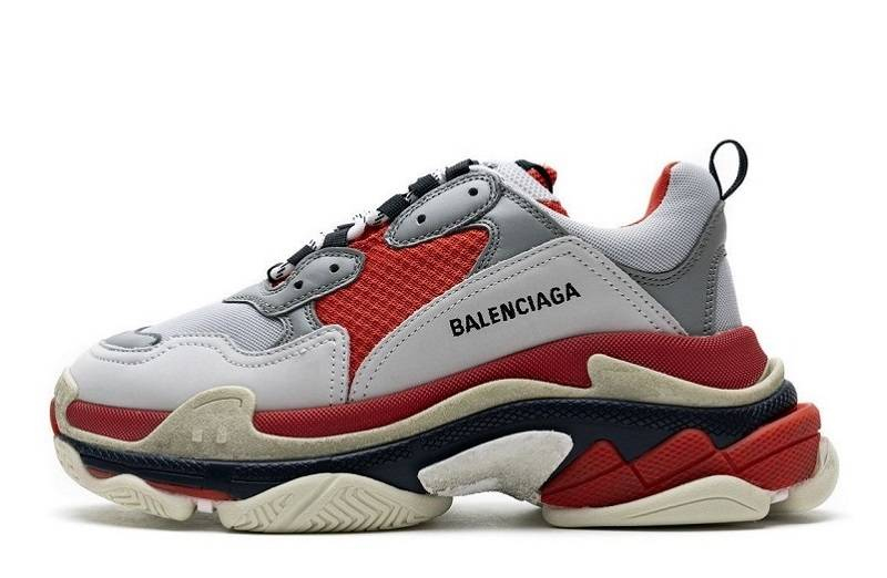 Balenciaga Triple S "Rosso Bianco Grigio Scuro"