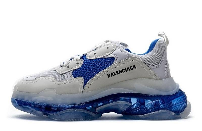 Balenciaga Triple S Suela transparente "Blanco Azul"