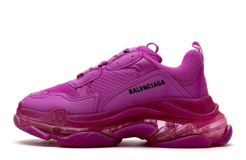 Balenciaga Triple S Clear Sole &Quot;Plum Red&Quot;