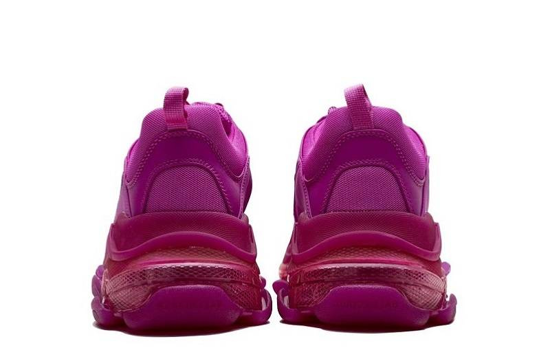 Balenciaga Triple S Clear Sole &Quot;Plum Red&Quot;