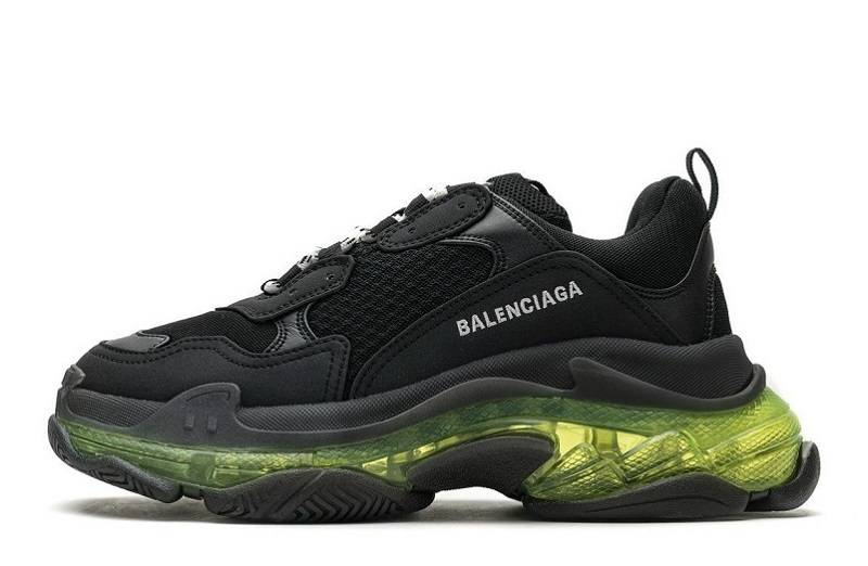 Balenciaga Triple S Clear Sole "Black Green"