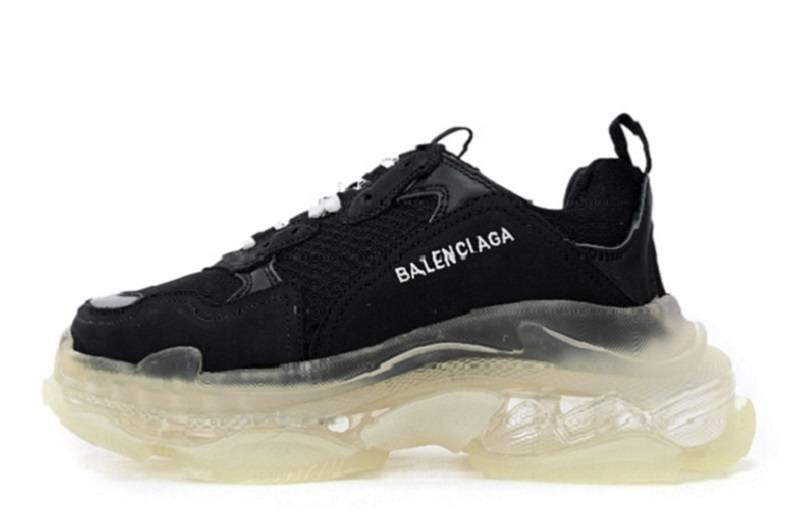 Balenciaga Triple S Suela transparente "Cristal negro"