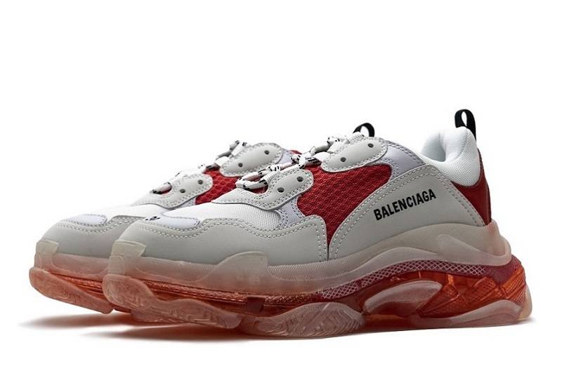 Balenciaga Triple S Clear Sole &Quot;White Red&Quot;