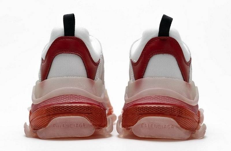 Balenciaga Triple S Clear Sole &Quot;White Red&Quot;