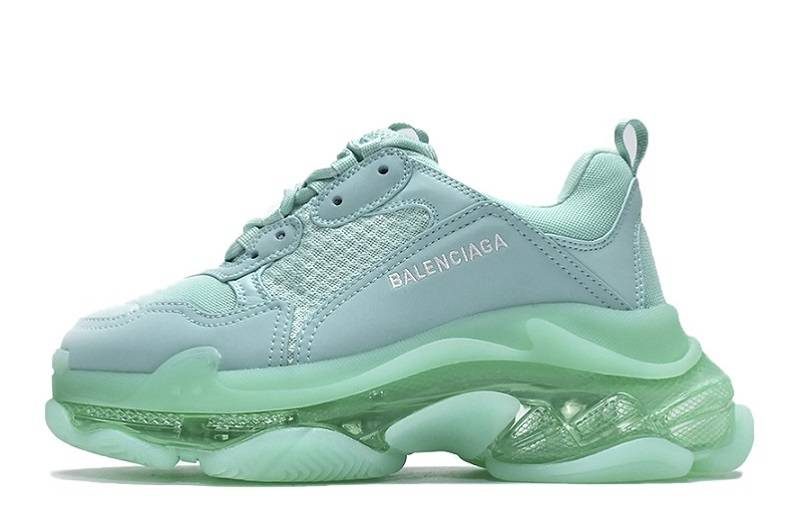 Balenciaga Triple S Suela transparente “Verde claro”