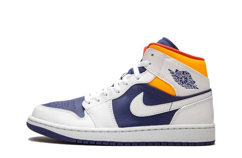 Air Jordan 1 Mid « Bleu royal/Orange laser »