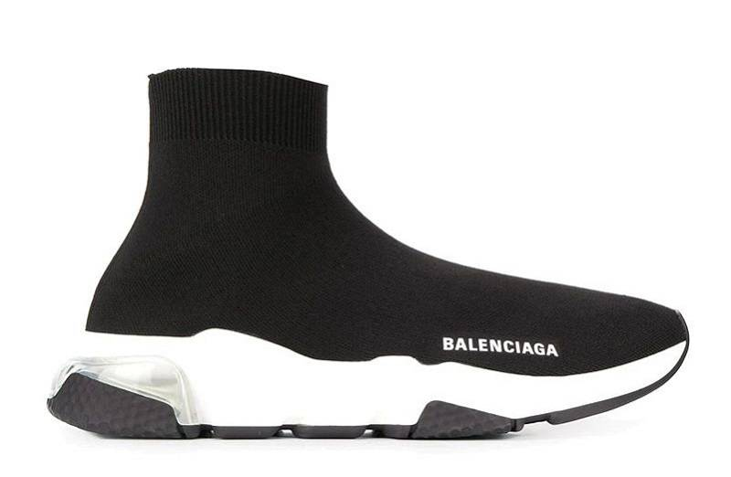 Balenciaga Speed Light Suela transparente "Blanco y negro"