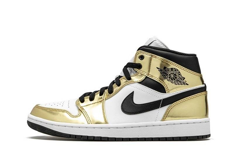 Air Jordan 1 Mid „Metaliczne złoto”