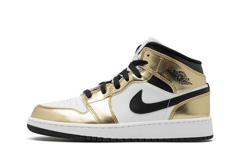 Air Jordan 1 "Ouro Metálico" Médio