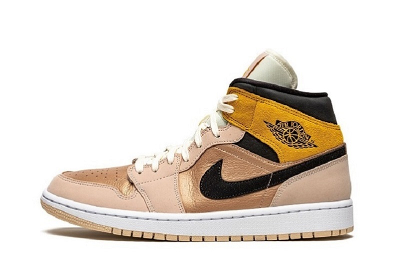 Air Jordan 1 Mid SE para mujer en tono beige partícula