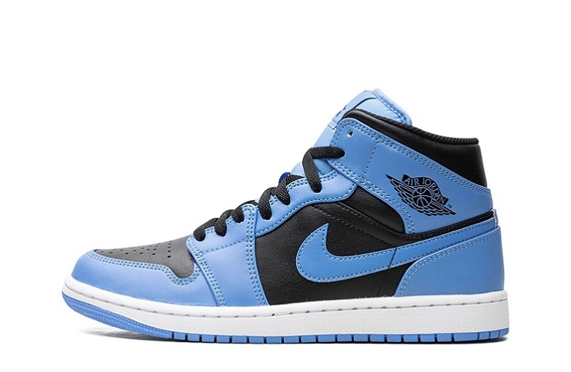 Air Jordan 1 Mid &Quot;University Blue Black&Quot;