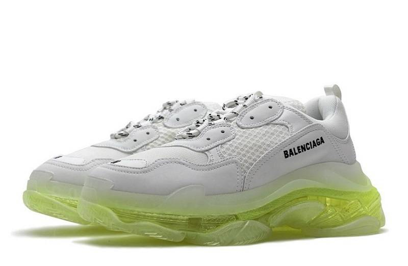 Balenciaga Triple S Clear Sole &Quot;White Green&Quot;