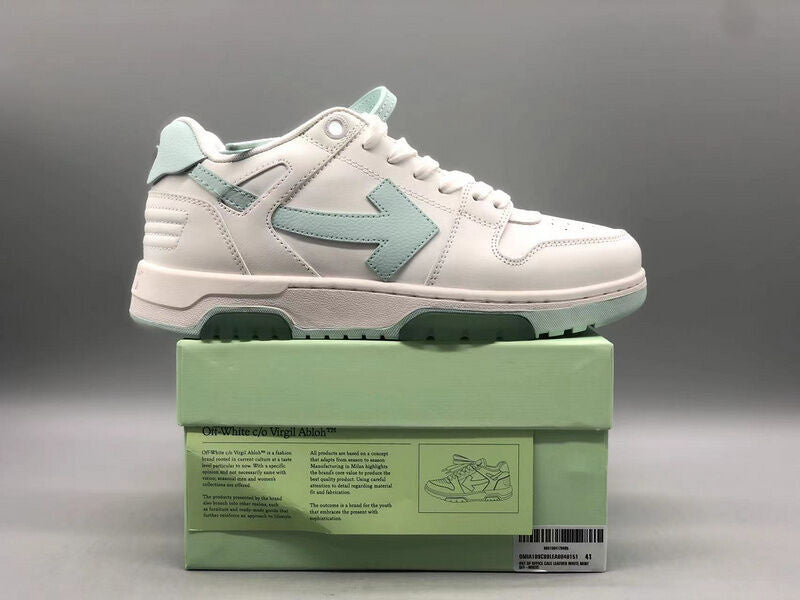 0ff white out of office white/baby blue/green--105$