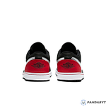 Pandabuy Air Jordan 1 Low 'Brushstroke Swoosh - Black Red'
