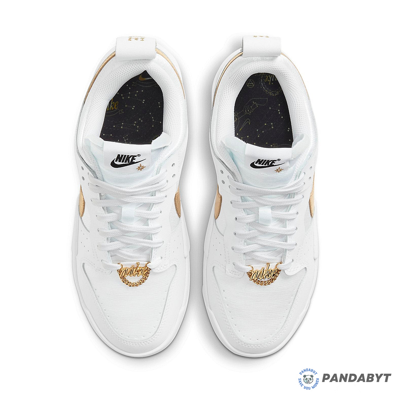 Pandabuy Nike Dunk Low Disrupt 'White Metallic Gold'