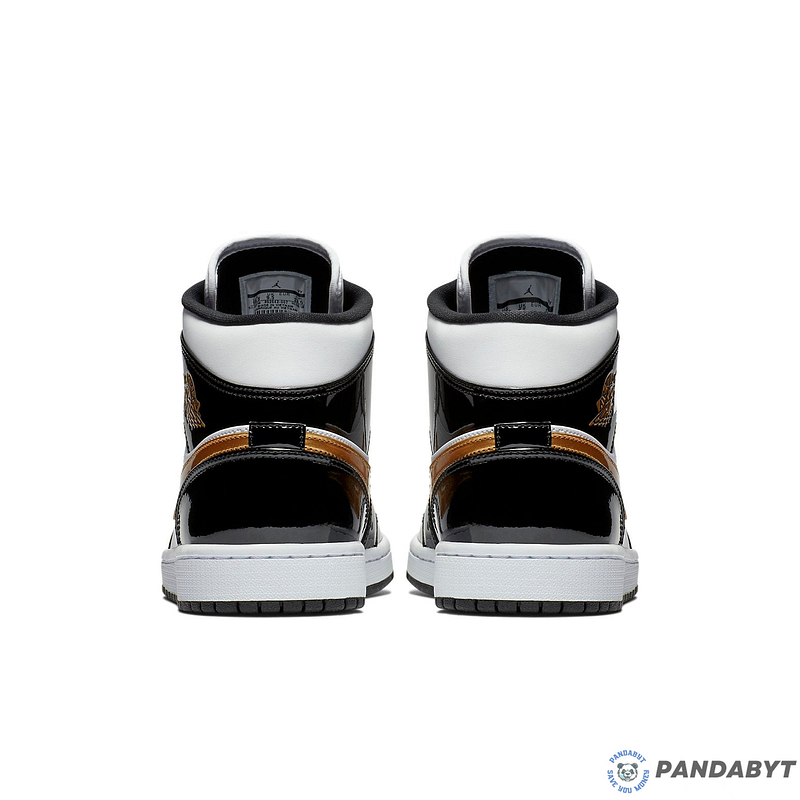 Pandabuy Air Jordan 1 Mid Patent 'Black Gold'