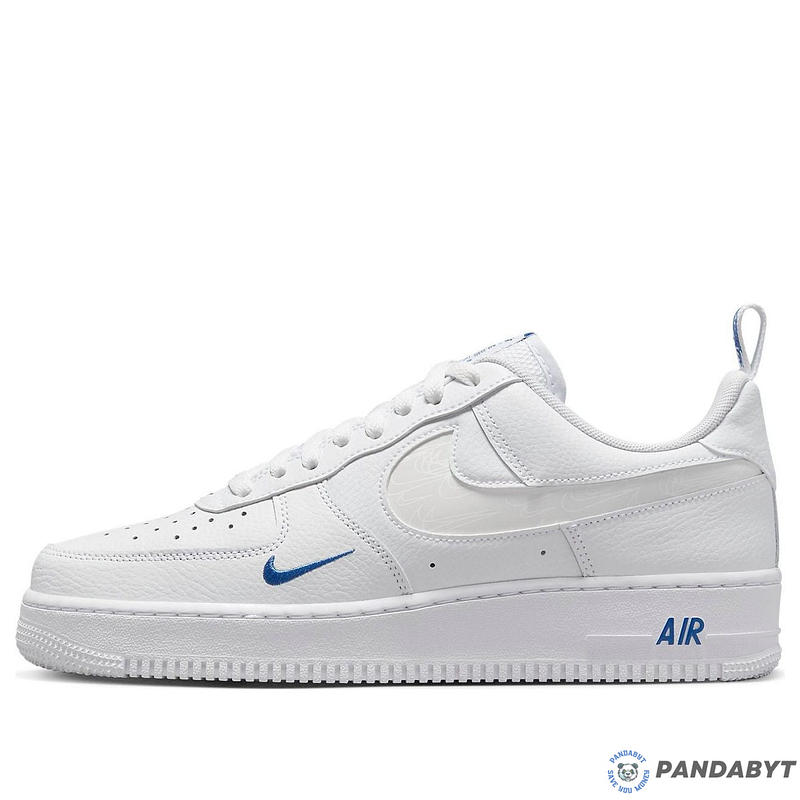Pandabuy Nike Air Force 1 Low Cut Out 'Reflective Swoosh White Blue'
