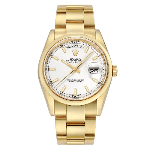 Day-Date 40 White Dial 18K Yellow Gold - Code: RLX063