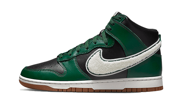 Pandabuy Dunk High Chenille Swoosh Black Green