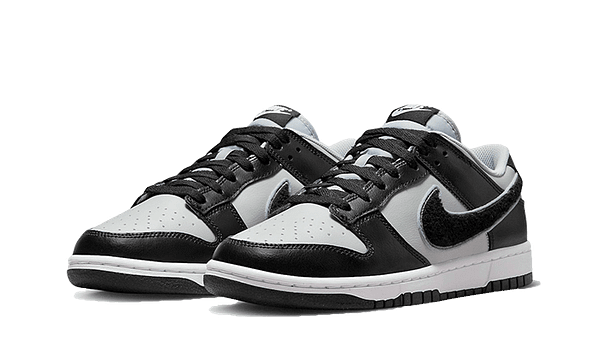 Dunk Low Chenille Swoosh Grey Black