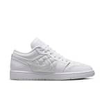 Air Jordan 1 Low 'Triple White Quilted' Wmns