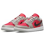 Air Jordan 1 Low Wmns 'Light Iron Ore Siren Red'