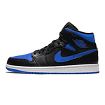 Air Jordan 1 Mid 'Black Hyper Royal'